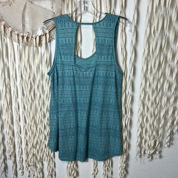 Toad & Co Teal Printed Tank Size Small - Picture 8 of 12
